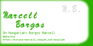 marcell borgos business card